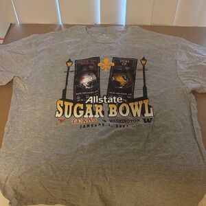 Allstate Sugar Bowl 2024 Texas vs Washington grey tshirt